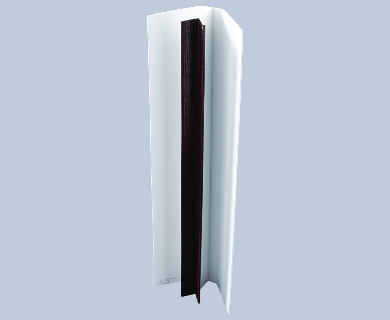 Kestrel internal corner trim in woodgrain - cladding accessories